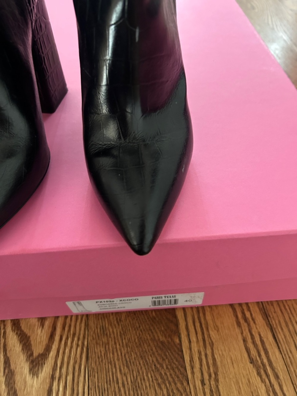 Paris Texas Embossed Croco Anja Boot - Black - Picture 5 of 15